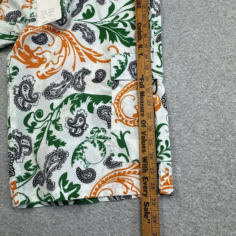 4FATHERZ‎ Board Shorts Mens 3XL Summer Beach Swim Short Trunk Paisley Floral NWT